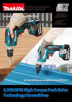 Vezetéknélküli fúrók és csavarbehajtók Makita DFS250 