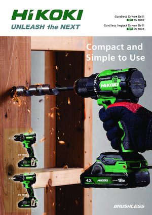Vezetéknélküli fúrók és csavarbehajtók HiKOKI DV18DE