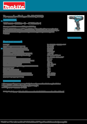 Vezetéknélküli fúrók és csavarbehajtók Makita HP331DZ
