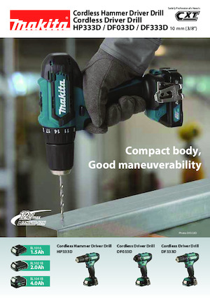 Vezetéknélküli fúrók és csavarbehajtók Makita DF033D