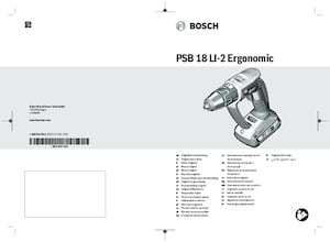 Vezetéknélküli fúrók és csavarbehajtók Bosch PSB 18 LI-2 Ergonomic