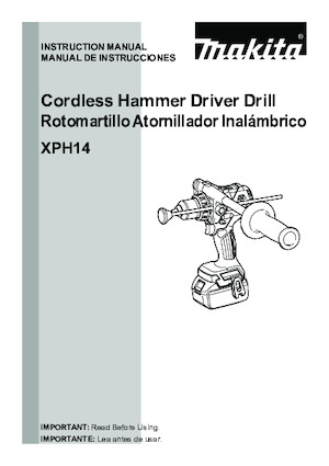 Vezetéknélküli fúrók és csavarbehajtók Makita XPH14Z