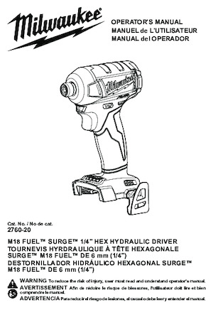 Vezetéknélküli ütvecsavarozók és csavarkulcsok Milwaukee 2760-20