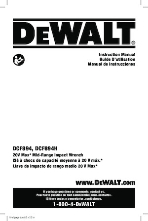 Vezetéknélküli ütvecsavarozók és csavarkulcsok DEWALT DCF894P2