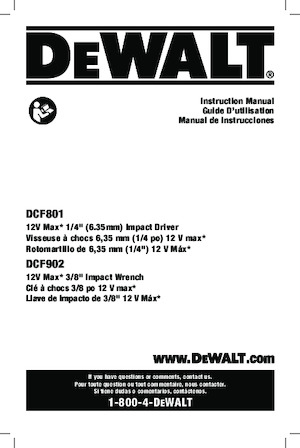 Vezetéknélküli ütvecsavarozók és csavarkulcsok DEWALT DCF902F2