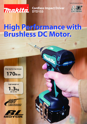 Vezetéknélküli ütvecsavarozók és csavarkulcsok Makita DTD153