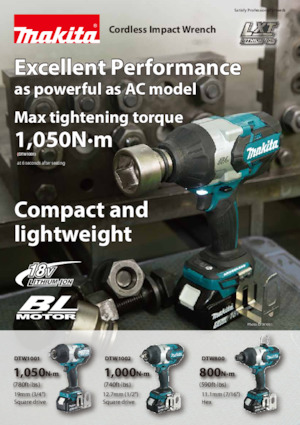 Vezetéknélküli ütvecsavarozók és csavarkulcsok Makita DTW1001 