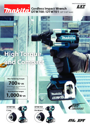 Vezetéknélküli ütvecsavarozók és csavarkulcsok Makita DTW700 