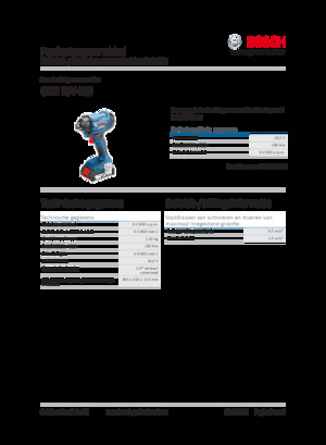 Vezetéknélküli ütvecsavarozók és csavarkulcsok Bosch GDR 18V-160