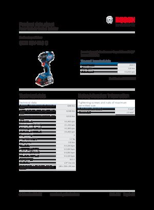 Vezetéknélküli ütvecsavarozók és csavarkulcsok Bosch GDR 18V-210 C