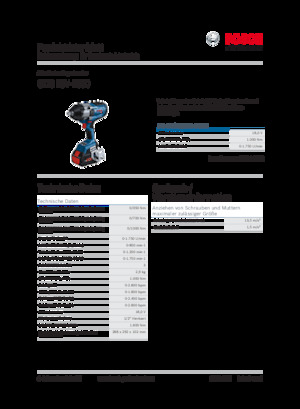 Vezetéknélküli ütvecsavarozók és csavarkulcsok Bosch GDS 18V-1000