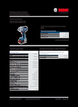 Vezetéknélküli ütvecsavarozók és csavarkulcsok Bosch GDS 18V-450 HC