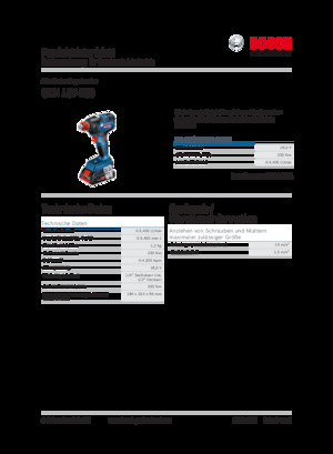 Vezetéknélküli ütvecsavarozók és csavarkulcsok Bosch GDX 18V-200