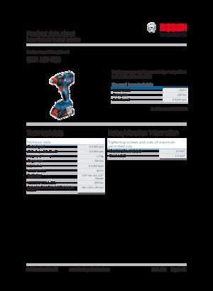 Vezetéknélküli ütvecsavarozók és csavarkulcsok Bosch GDX 18V-200