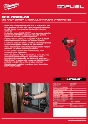 Vezetéknélküli ütvecsavarozók és csavarkulcsok Milwaukee M18 FIDRQ-0X