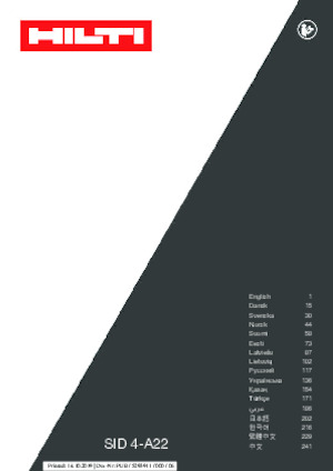 Vezetéknélküli ütvecsavarozók és csavarkulcsok Hilti SID 4-A22