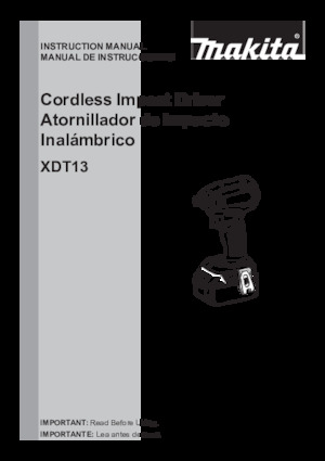 Vezetéknélküli ütvecsavarozók és csavarkulcsok Makita XDT131