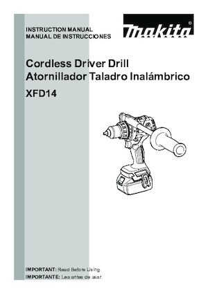 Vezetéknélküli ütvecsavarozók és csavarkulcsok Makita XDT14T