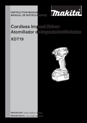 Vezetéknélküli ütvecsavarozók és csavarkulcsok Makita XDT19Z