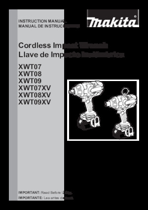 Vezetéknélküli ütvecsavarozók és csavarkulcsok Makita XWT08Z