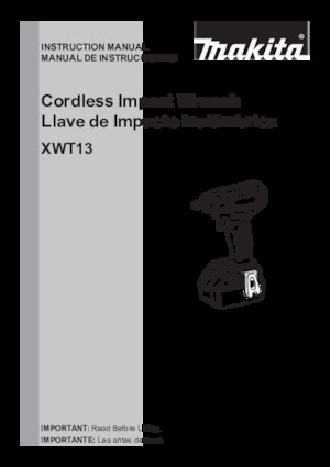 Vezetéknélküli ütvecsavarozók és csavarkulcsok Makita XWT13ZB