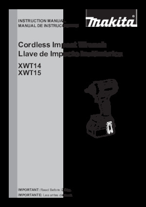 Vezetéknélküli ütvecsavarozók és csavarkulcsok Makita XWT15T