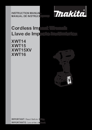 Vezetéknélküli ütvecsavarozók és csavarkulcsok Makita XWT16Z