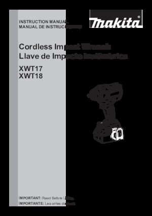 Vezetéknélküli ütvecsavarozók és csavarkulcsok Makita XWT17T