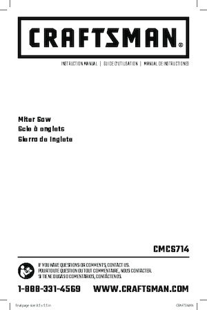 Vezetéknélküli gérvágók Craftsman CMCS714M1 