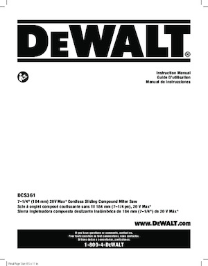 Vezetéknélküli gérvágók DEWALT DCS361B