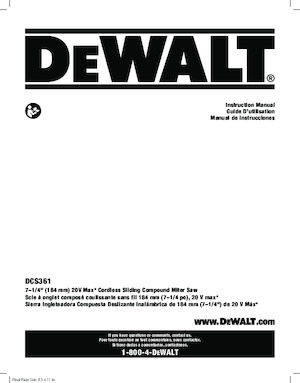 Vezetéknélküli gérvágók DEWALT DCS361M1