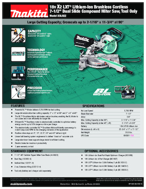 Vezetéknélküli gérvágók Makita XSL02Z