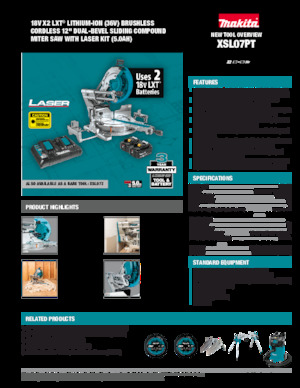 Vezetéknélküli gérvágók Makita XSL07PT