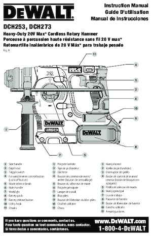 Vezetéknélküli fúrókalapácsok DEWALT DCH273H1