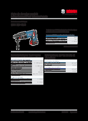Vezetéknélküli fúrókalapácsok Bosch GBH 18V-26 D