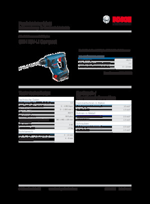 Vezetéknélküli fúrókalapácsok Bosch GBH 18V-LI Compact