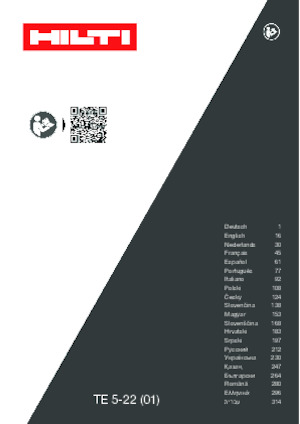 Vezetéknélküli fúrókalapácsok Hilti TE 5-22