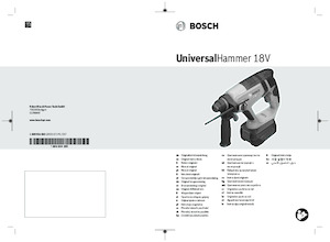 Vezetéknélküli fúrókalapácsok Bosch UniversalHammer 18V
