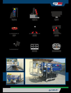 Lánctalpas töretőgémes munkaállványok CELA DT 15 Spyder