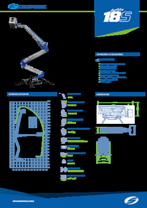 Lánctalpas töretőgémes munkaállványok Socage Raptor 18 S