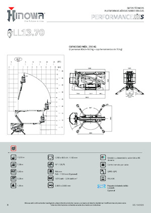 Lánctalpas töretőgémes munkaállványok Hinowa Lightlift 13.70 Performance IIIS