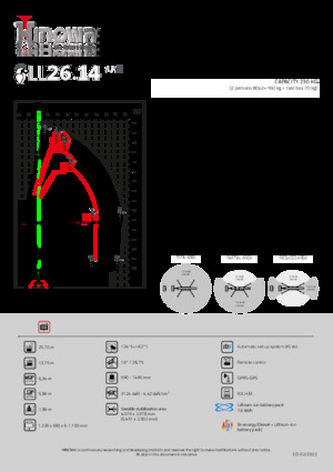 Lánctalpas töretőgémes munkaállványok Hinowa Lightlift 26.14 Performance IIIS MK3