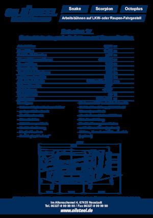 Lánctalpas töretőgémes munkaállványok Oil & Steel Octoplus 17