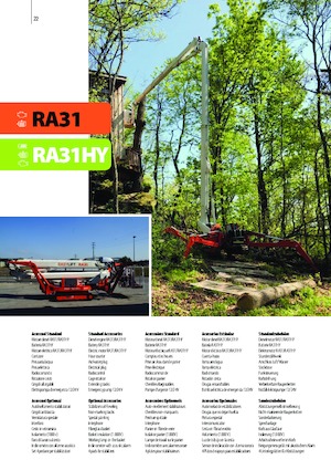 Lánctalpas töretőgémes munkaállványok Easy Lift RA31HY