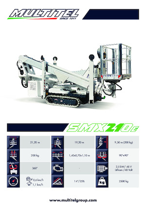 Lánctalpas töretőgémes munkaállványok Multitel SMX 210 AXON