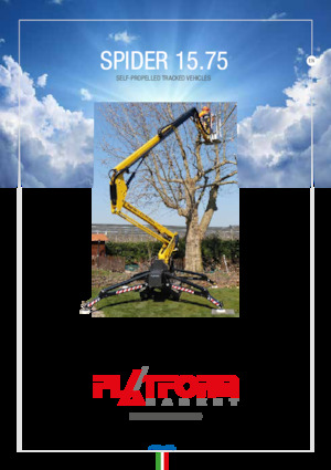 Lánctalpas töretőgémes munkaállványok Platform Basket SPIDER 15.75 E