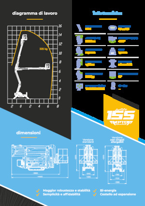 Lánctalpas töretőgémes munkaállványok Socage Raptor 15 S