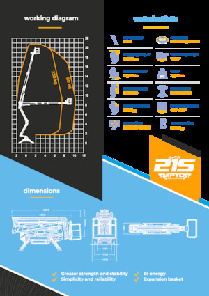 Lánctalpas töretőgémes munkaállványok Socage Raptor 21 S