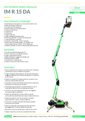 Lánctalpas töretőgémes munkaállványok Imer IM R 15 DA