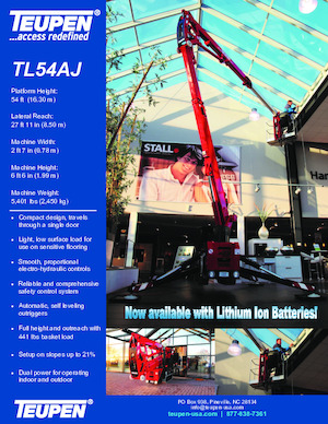 Lánctalpas töretőgémes munkaállványok TEUPEN TL54AJ 